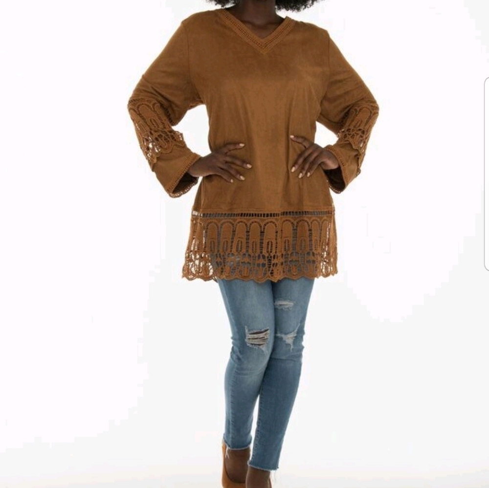 Suede Lacey Top
